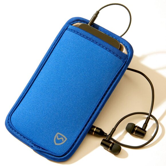 SHIELD YOUR BODY (SYB) BLUE Phone Pouch- SHIELD Wireless EMF Radiation - Picture 1 of 6